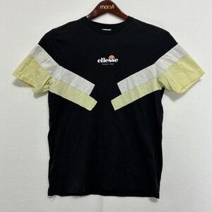Black and yellow Ellesse cotton t-shirt men's size medium